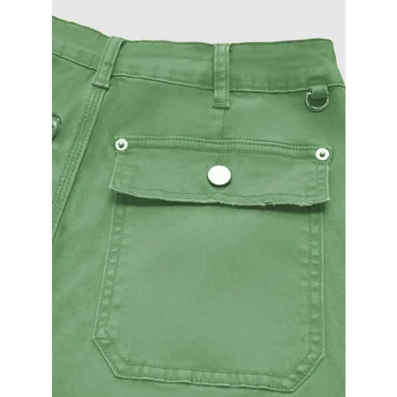 Flamingals Straight Wide Leg Jeans for Women Mid Waisted Casual Raw Hem Denim - Picture 5 of 6